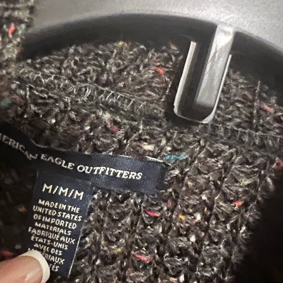 American Eagle Outfitters Women's Waffle Knit Open-Front Sweater. Multicolor. M - Picture 7 of 10